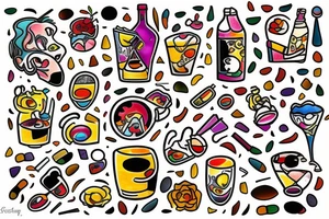 Alcoholism tattoo idea