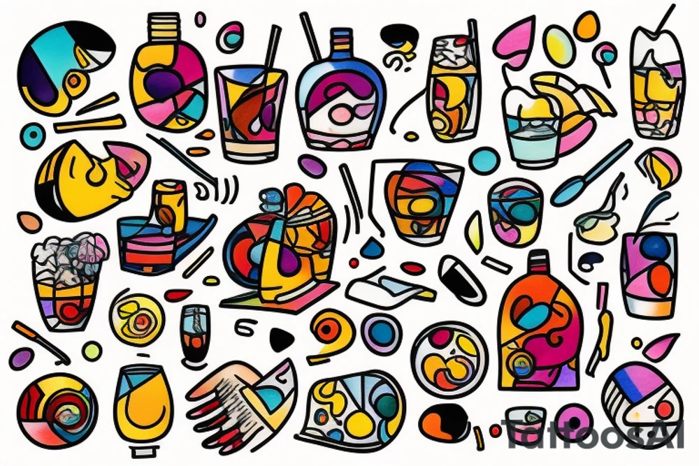 Alcoholism tattoo idea