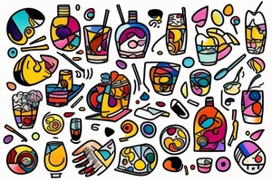 Alcoholism tattoo idea