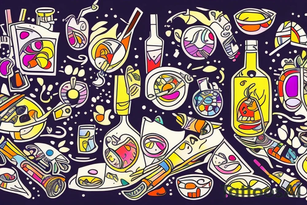 Alcoholism tattoo idea