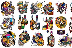 Alcoholism tattoo idea