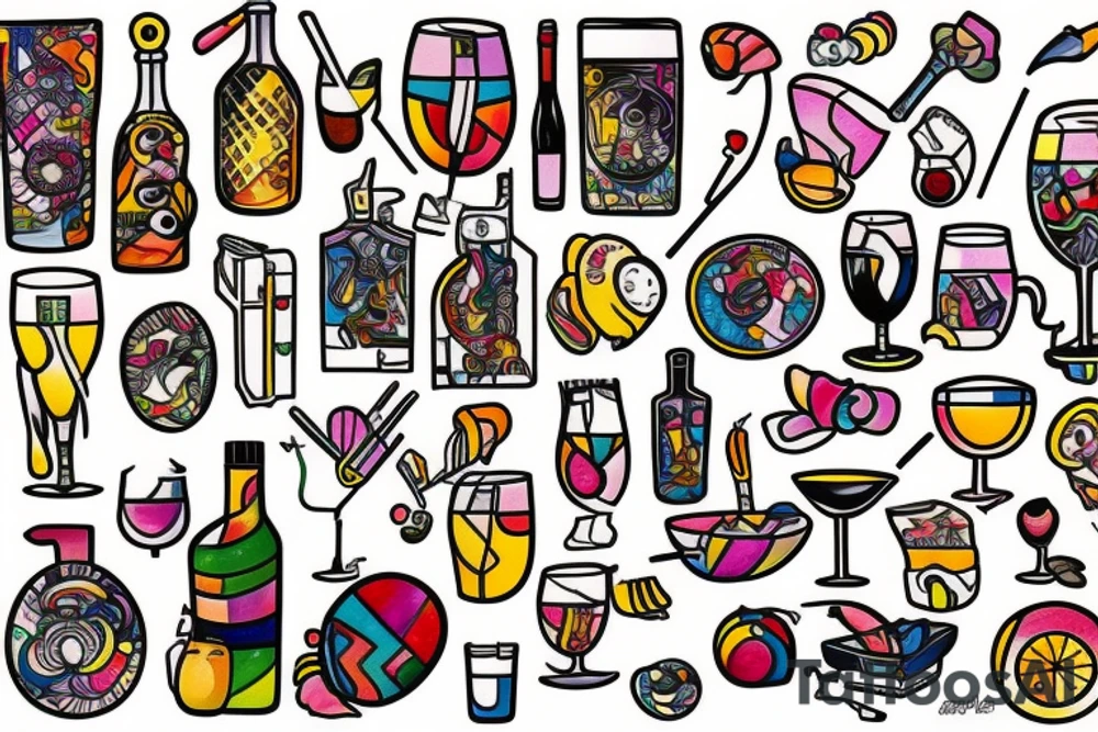 Alcoholism tattoo idea