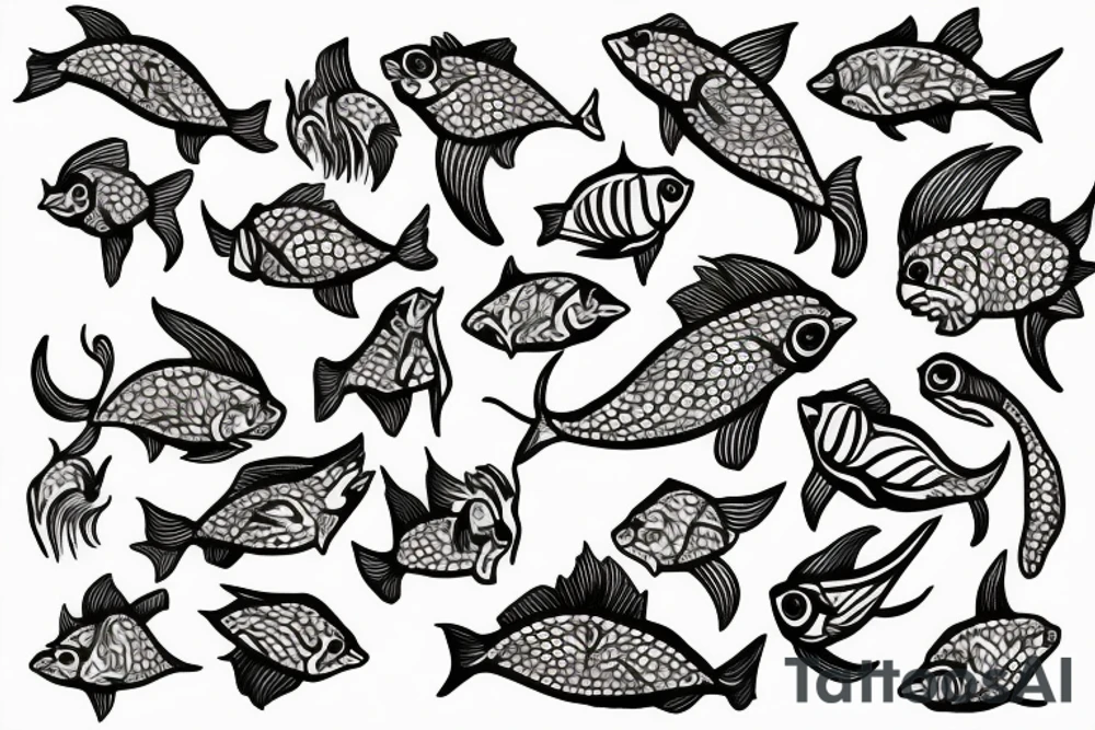 Spicy Pisces tattoo idea