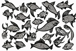 Spicy Pisces tattoo idea
