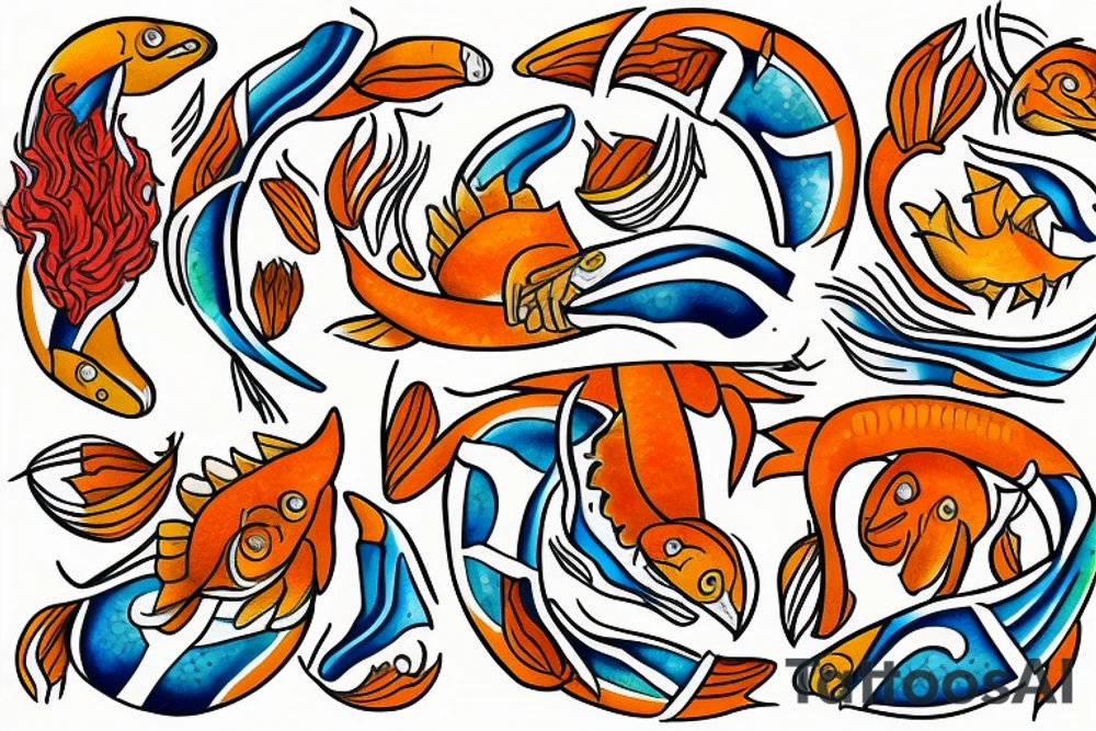 Spicy Pisces tattoo idea