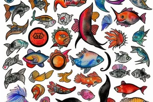 Spicy Pisces tattoo idea