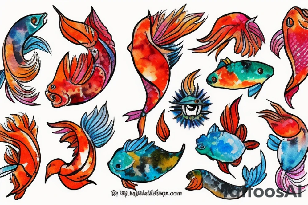 Spicy Pisces tattoo idea