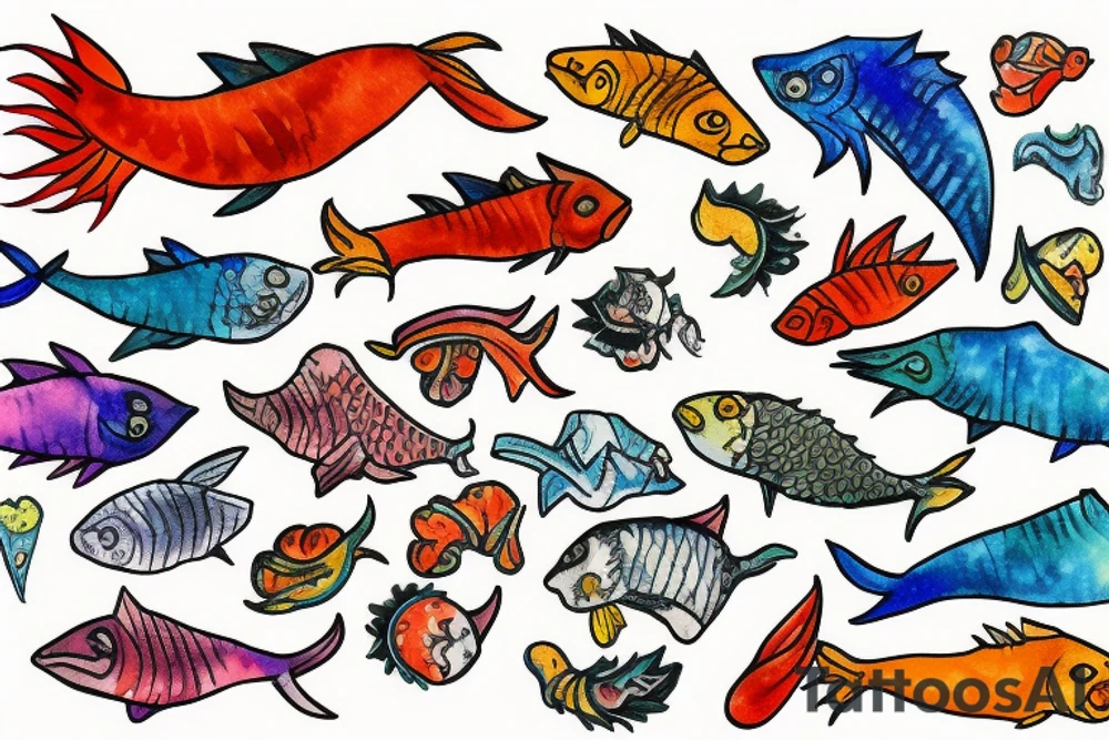 Spicy Pisces tattoo idea