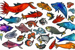 Spicy Pisces tattoo idea