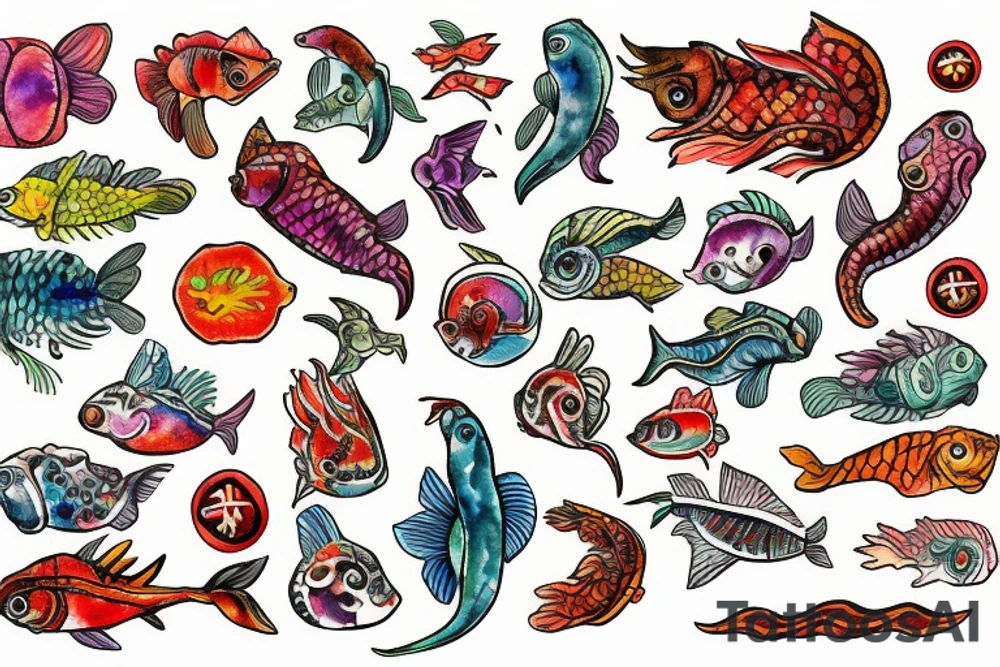 Spicy Pisces tattoo idea