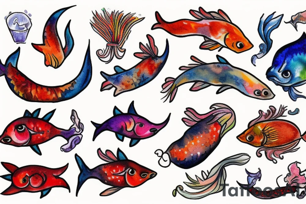 Spicy Pisces tattoo idea