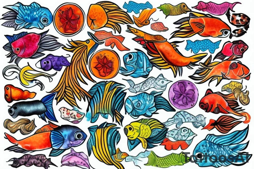Spicy Pisces tattoo idea