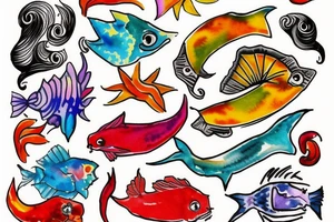 Spicy Pisces tattoo idea