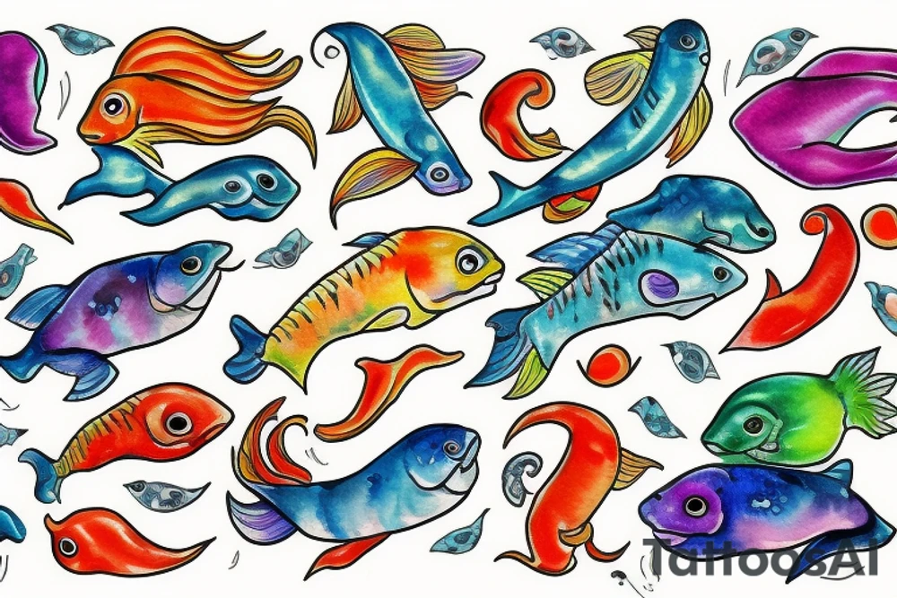 Spicy Pisces tattoo idea
