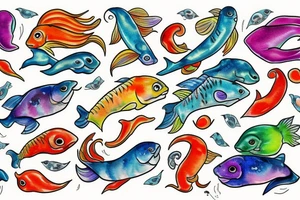 Spicy Pisces tattoo idea
