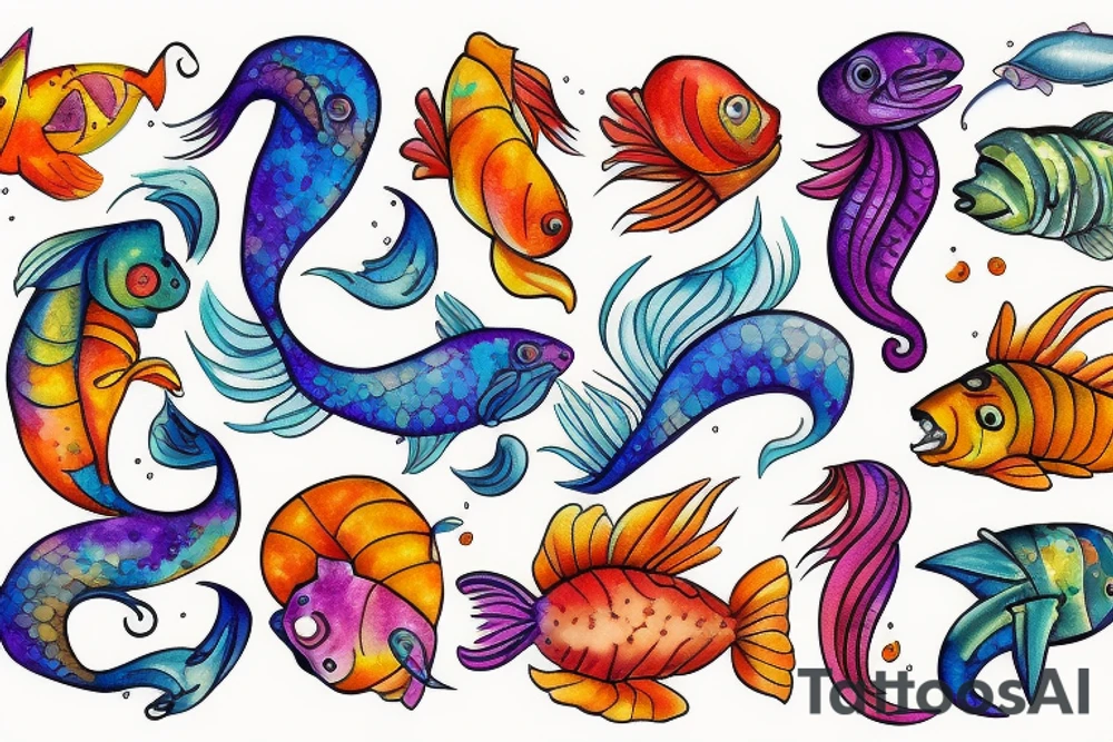 Spicy Pisces tattoo idea