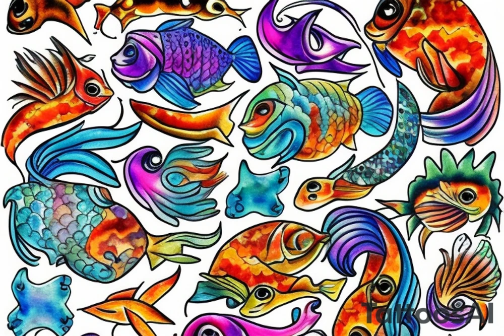 Spicy Pisces tattoo idea