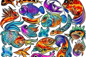 Spicy Pisces tattoo idea