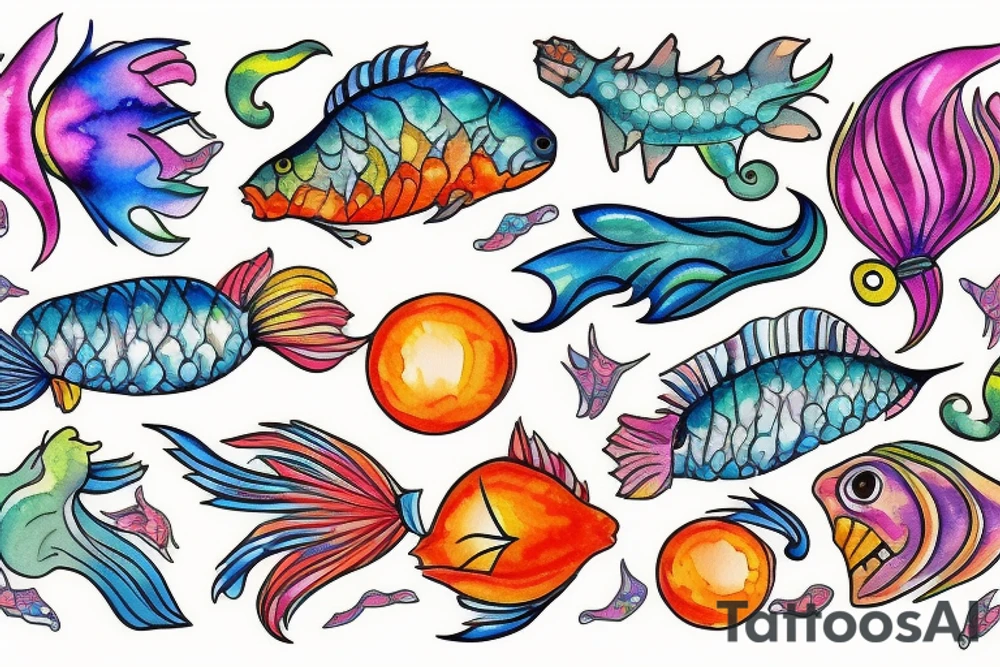 Spicy Pisces tattoo idea