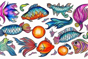 Spicy Pisces tattoo idea