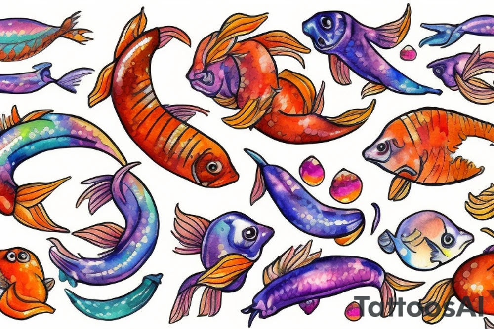 Spicy spicy Pisces tattoo idea