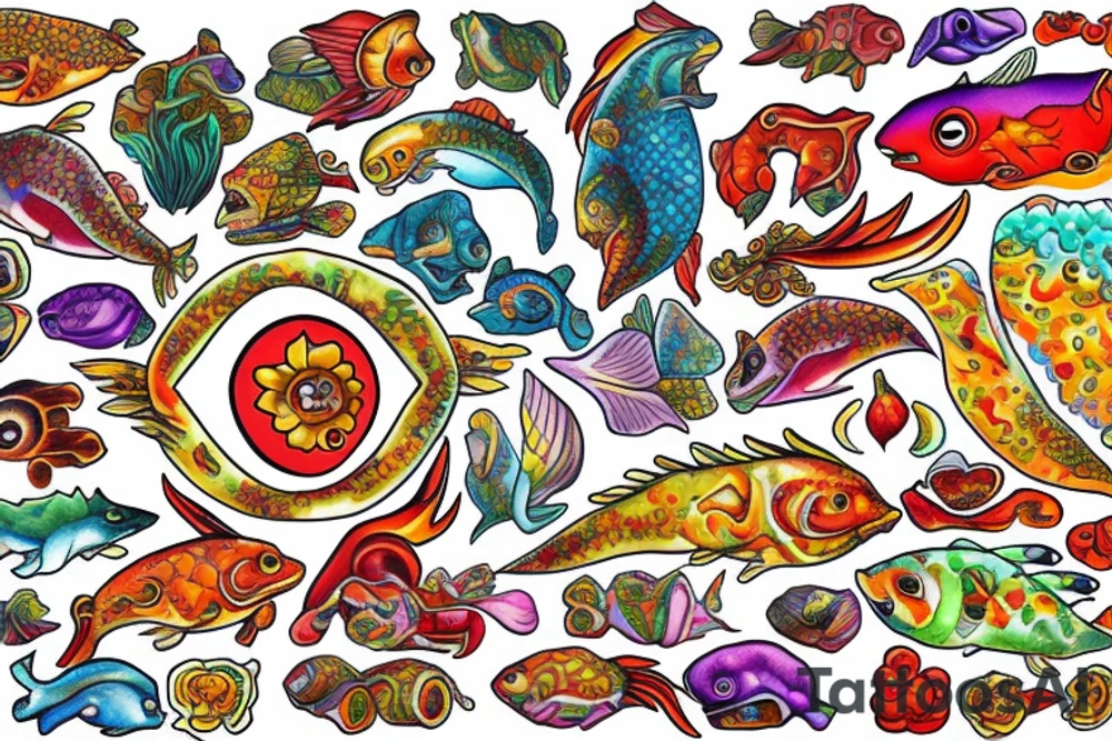 Spicy spicy Pisces tattoo idea