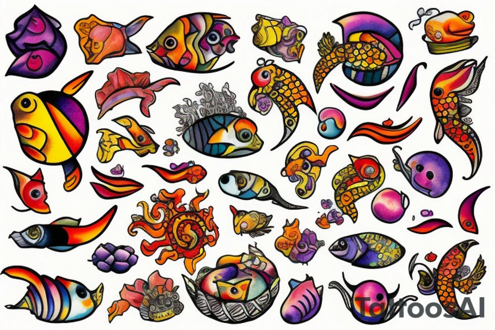 Spicy spicy Pisces tattoo idea