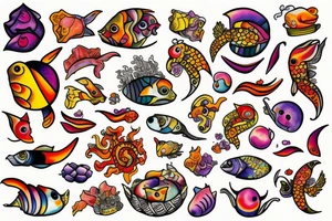 Spicy spicy Pisces tattoo idea