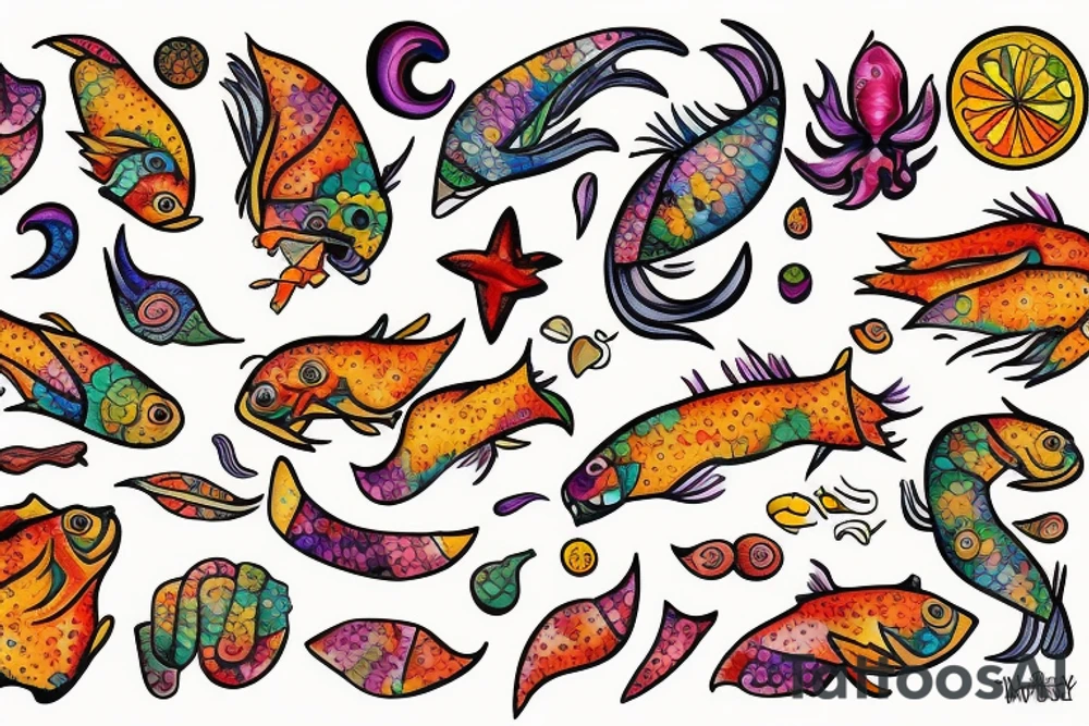 Spicy spicy Pisces tattoo idea
