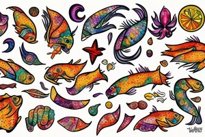 Spicy spicy Pisces tattoo idea