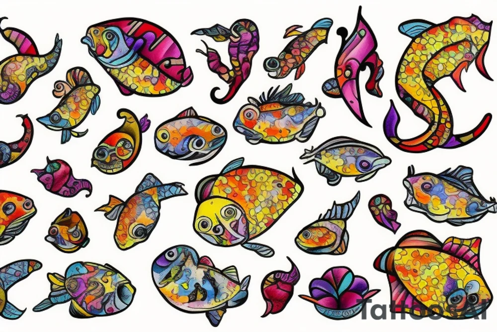 Spicy spicy Pisces tattoo idea