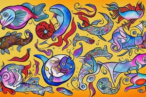 Spicy spicy Pisces tattoo idea