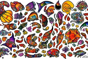 Spicy spicy Pisces tattoo idea