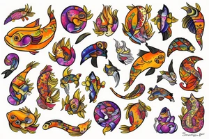 Spicy spicy Pisces tattoo idea