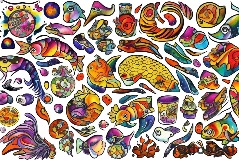 Spicy spicy Pisces tattoo idea