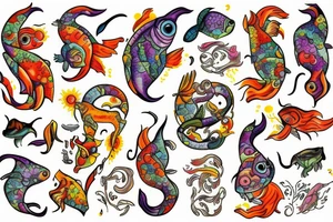 Spicy spicy Pisces tattoo idea