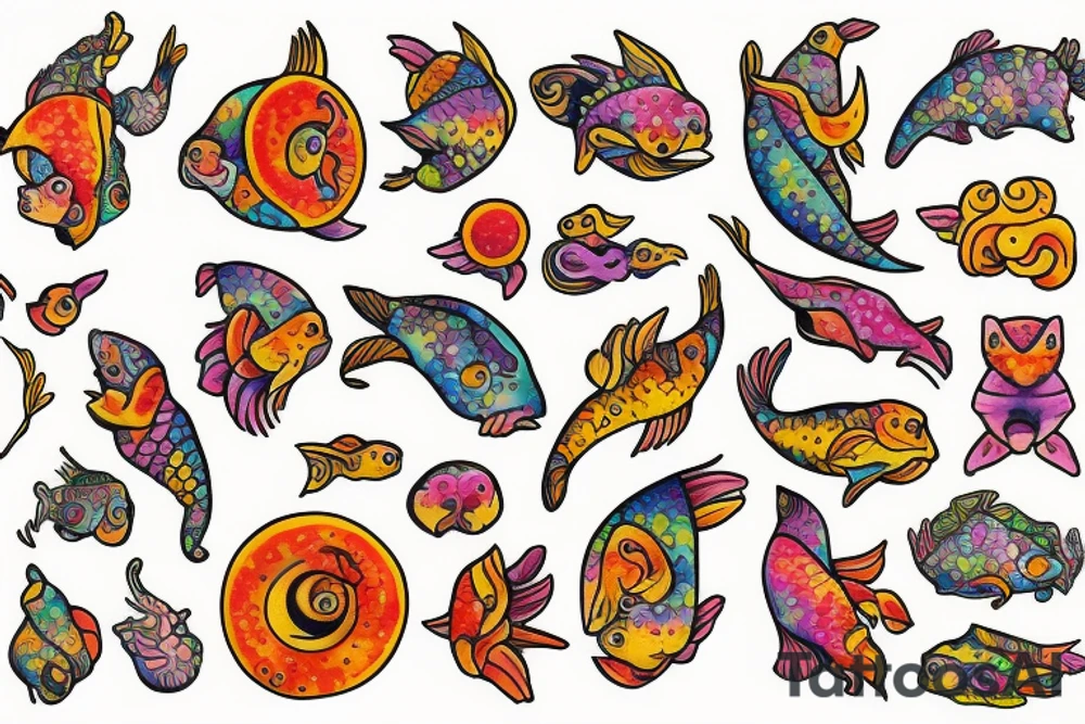 Spicy spicy Pisces tattoo idea