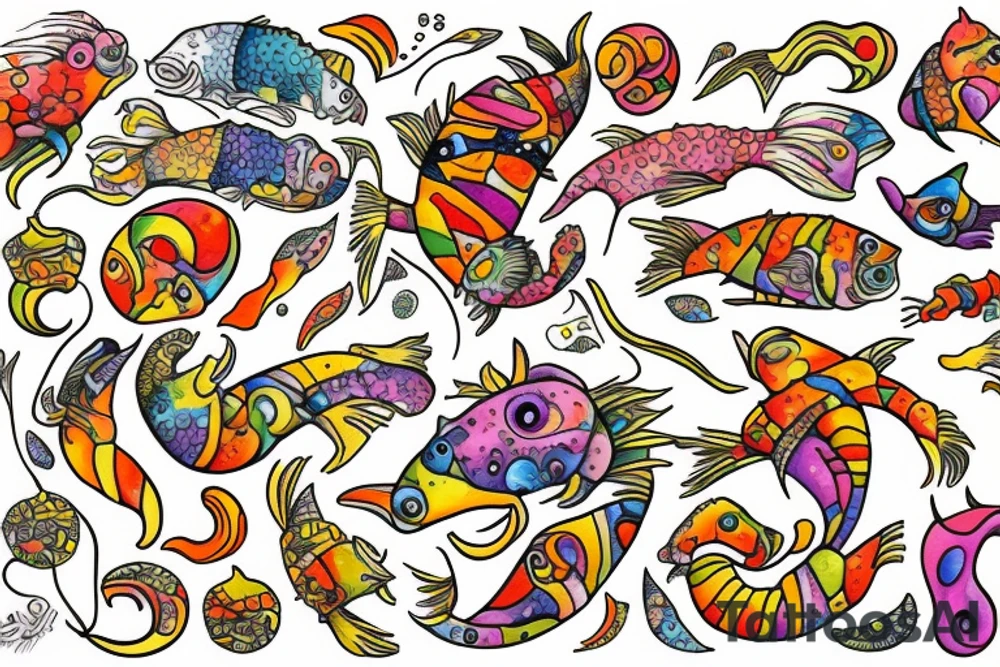 Spicy spicy Pisces tattoo idea