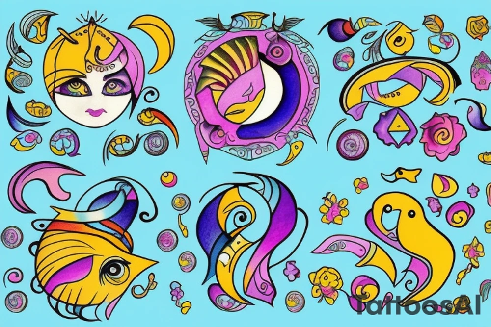 Pisces and Aries tattoo idea
