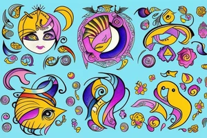 Pisces and Aries tattoo idea