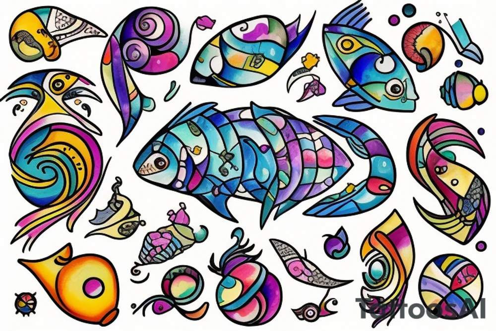 Pisces and Aries tattoo idea