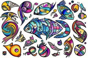 Pisces and Aries tattoo idea