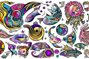 Pisces and Aries tattoo idea
