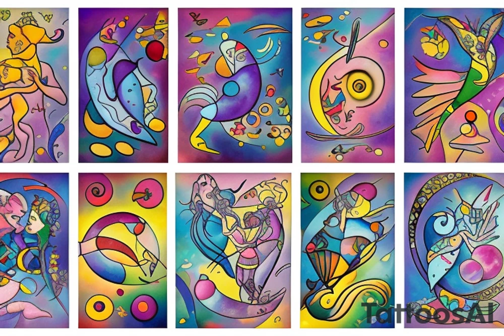 Pisces and Aries in love tattoo idea