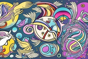 Pisces and Aries in love tattoo idea