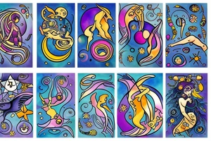 Pisces and Aries in love tattoo idea