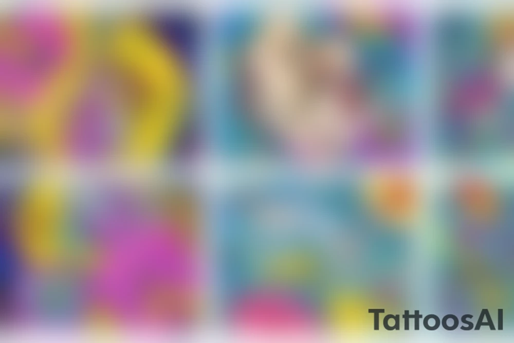 Pisces and Aries in love tattoo idea