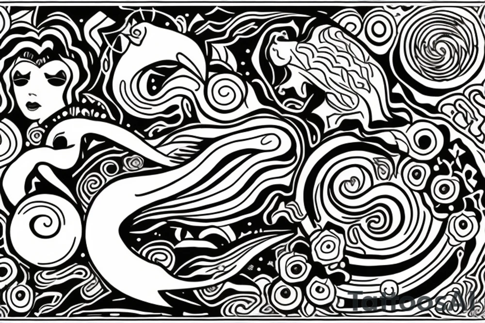 Pisces and Aries in love tattoo idea