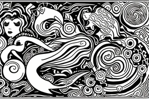 Pisces and Aries in love tattoo idea