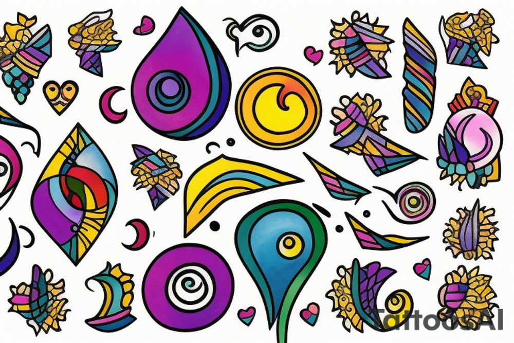 Pisces and Aries in love tattoo idea